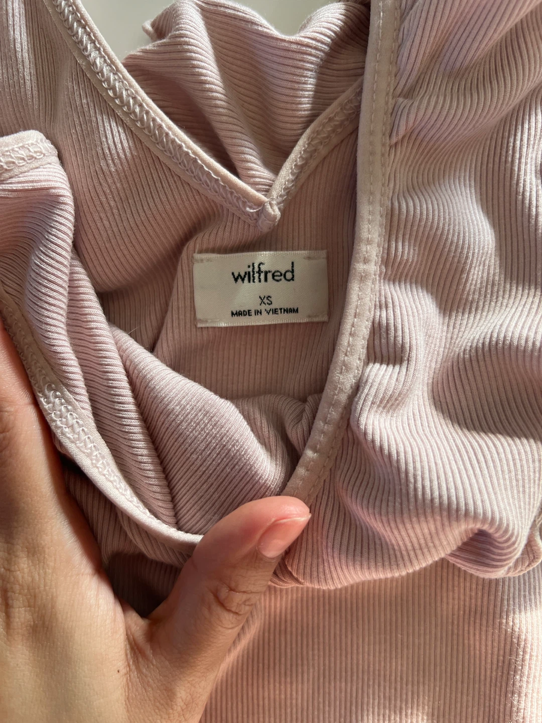 Wilfred Pink Ribbed Bodysuit XS