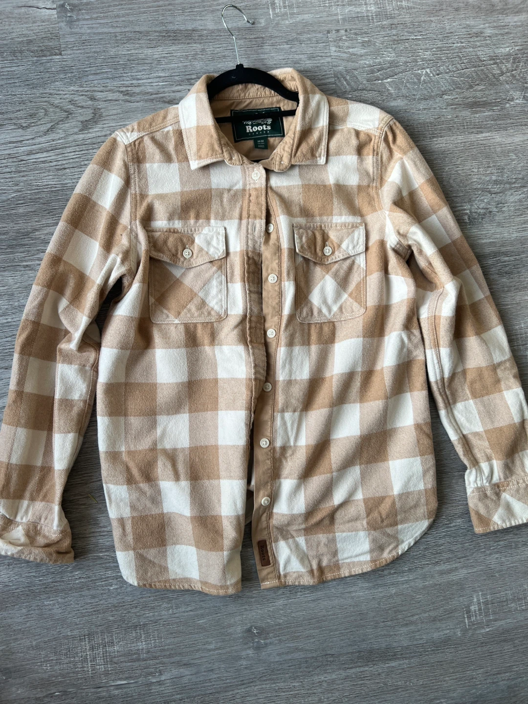 Roots Canada Plaid Flannel Shirt - Size M