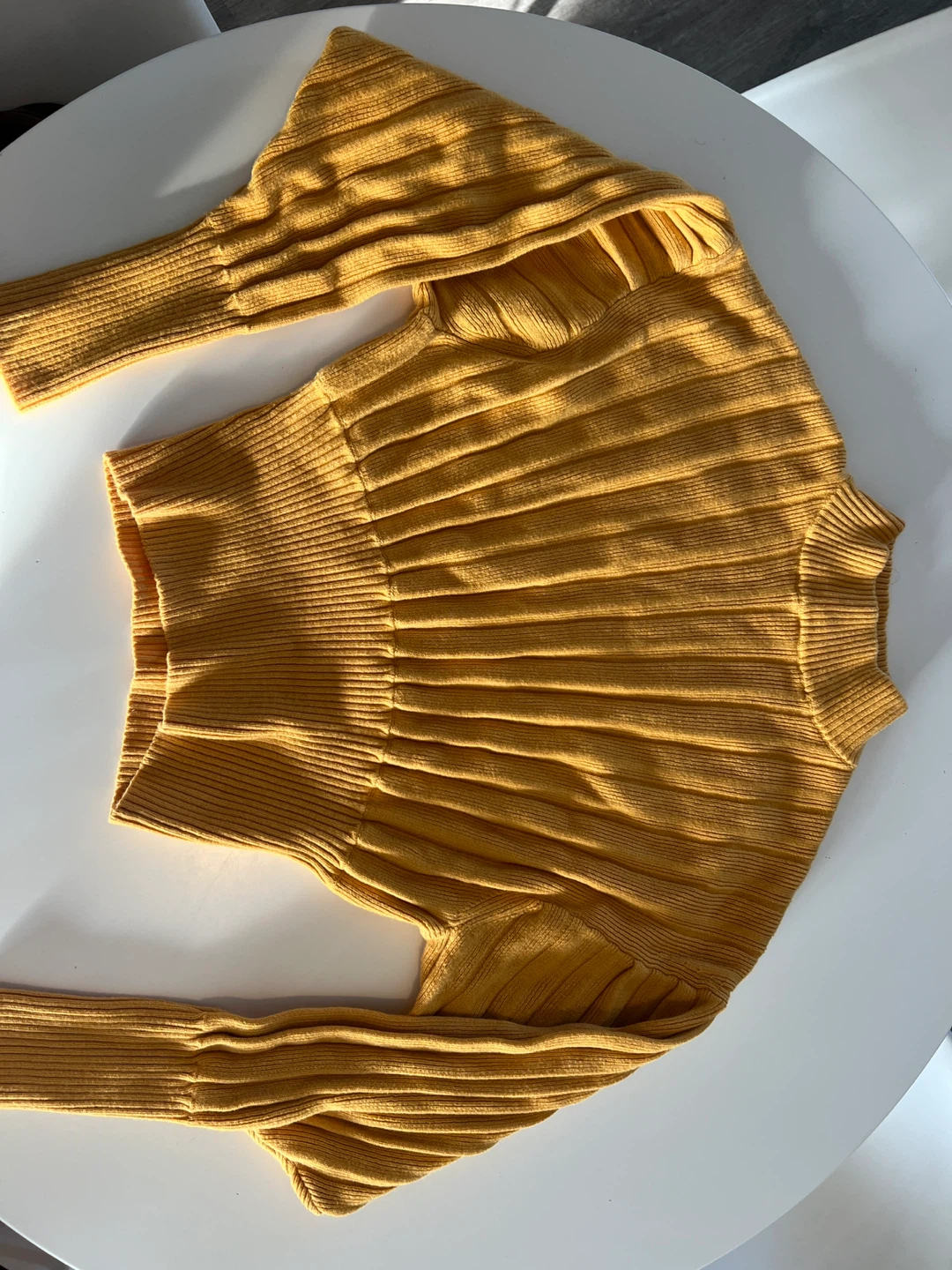 Wilfred Yellow Ribbed Mock Neck Sweater - photo 2