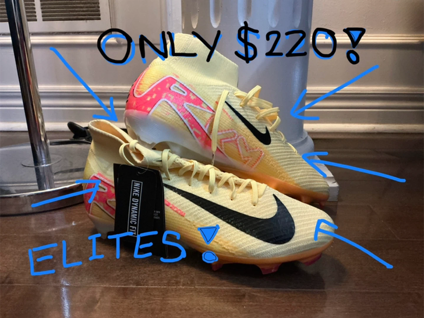 Nike Mercurial Vapor 15 Elite FG Soccer Cleats Yellow