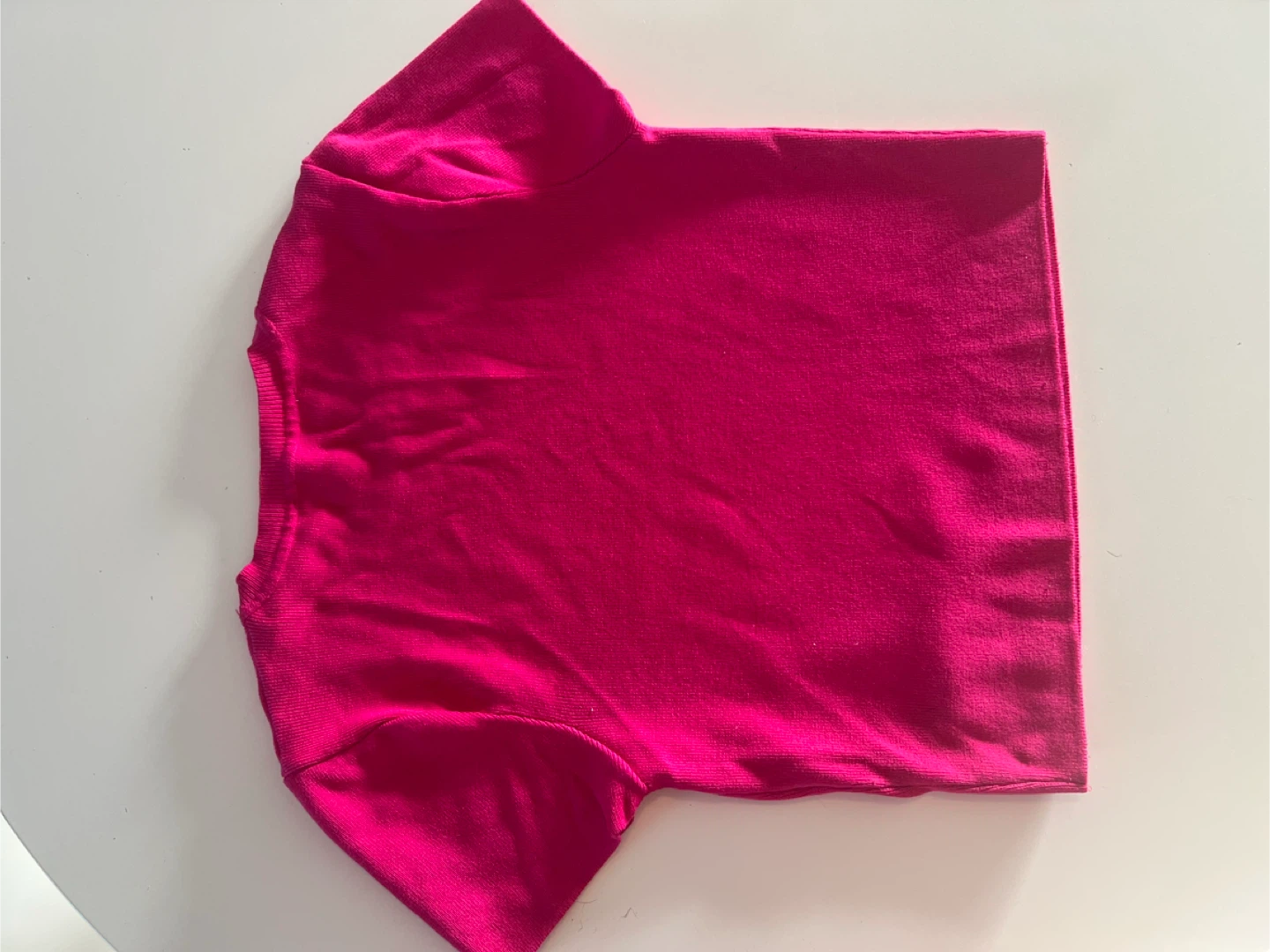 Zara Pink Cropped T-Shirt - Size L - photo 2