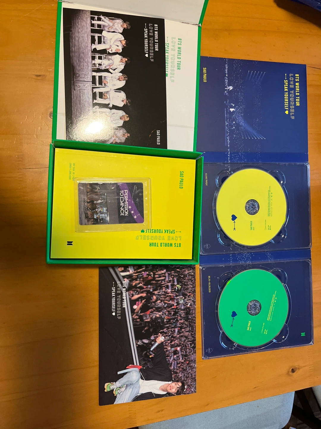 BTS World Tour DVD set with authographed card