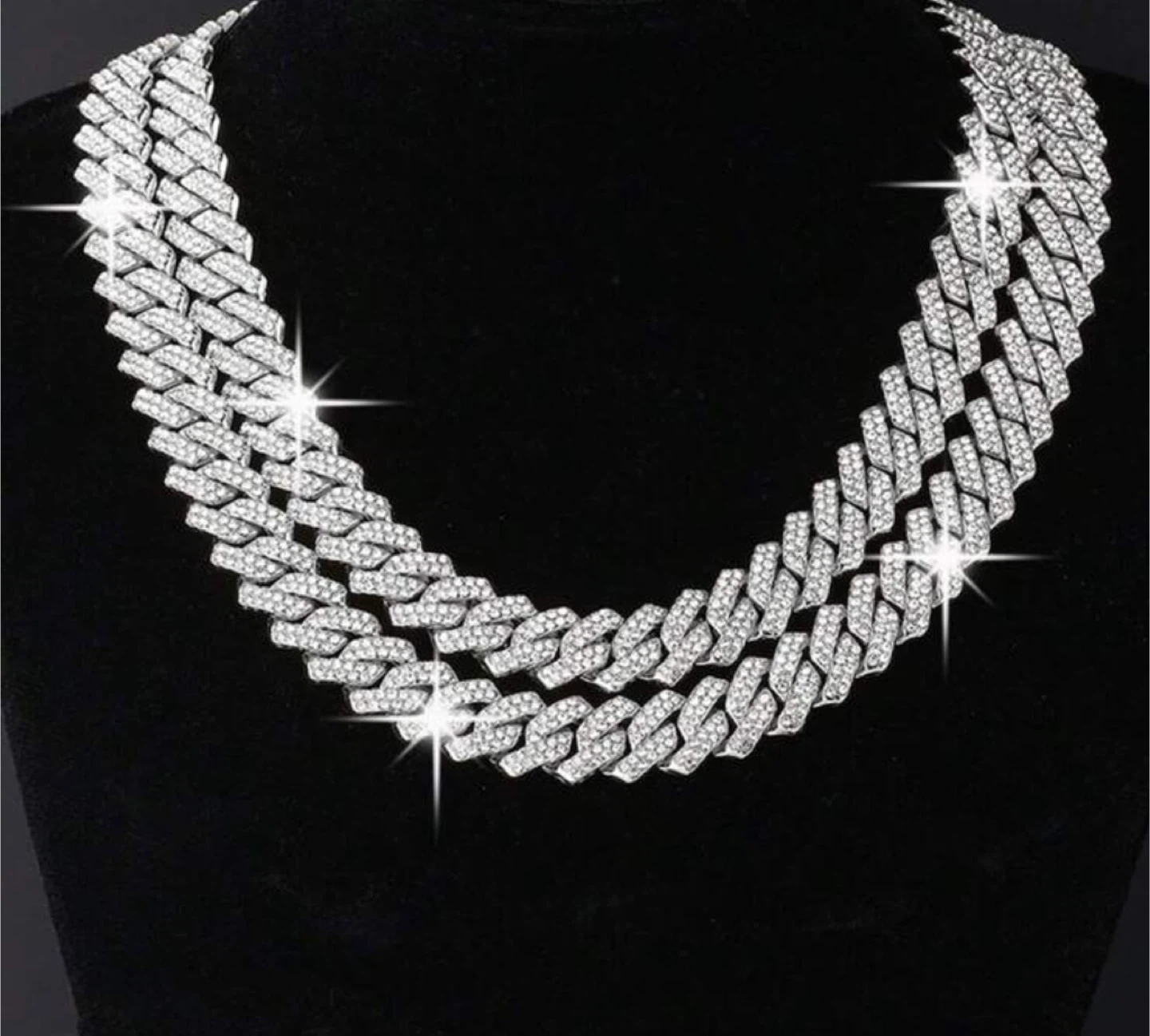 Men's Iced Out Cuban Link Chain Necklace