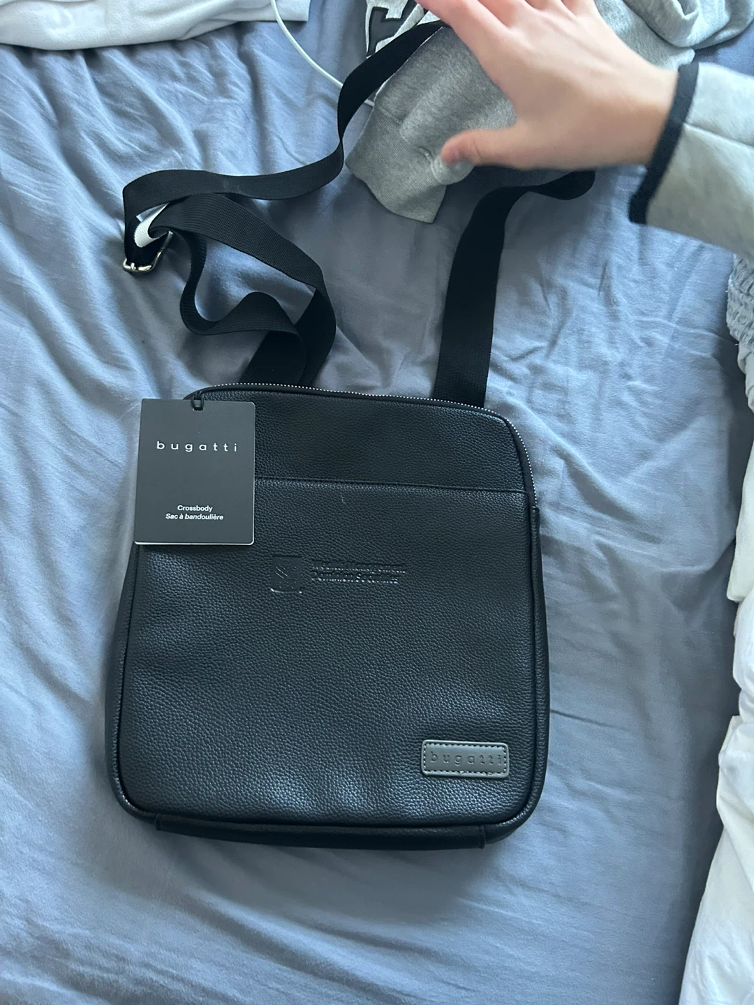 Bugatti Black Vegan Leather Crossbody Bag - photo 3