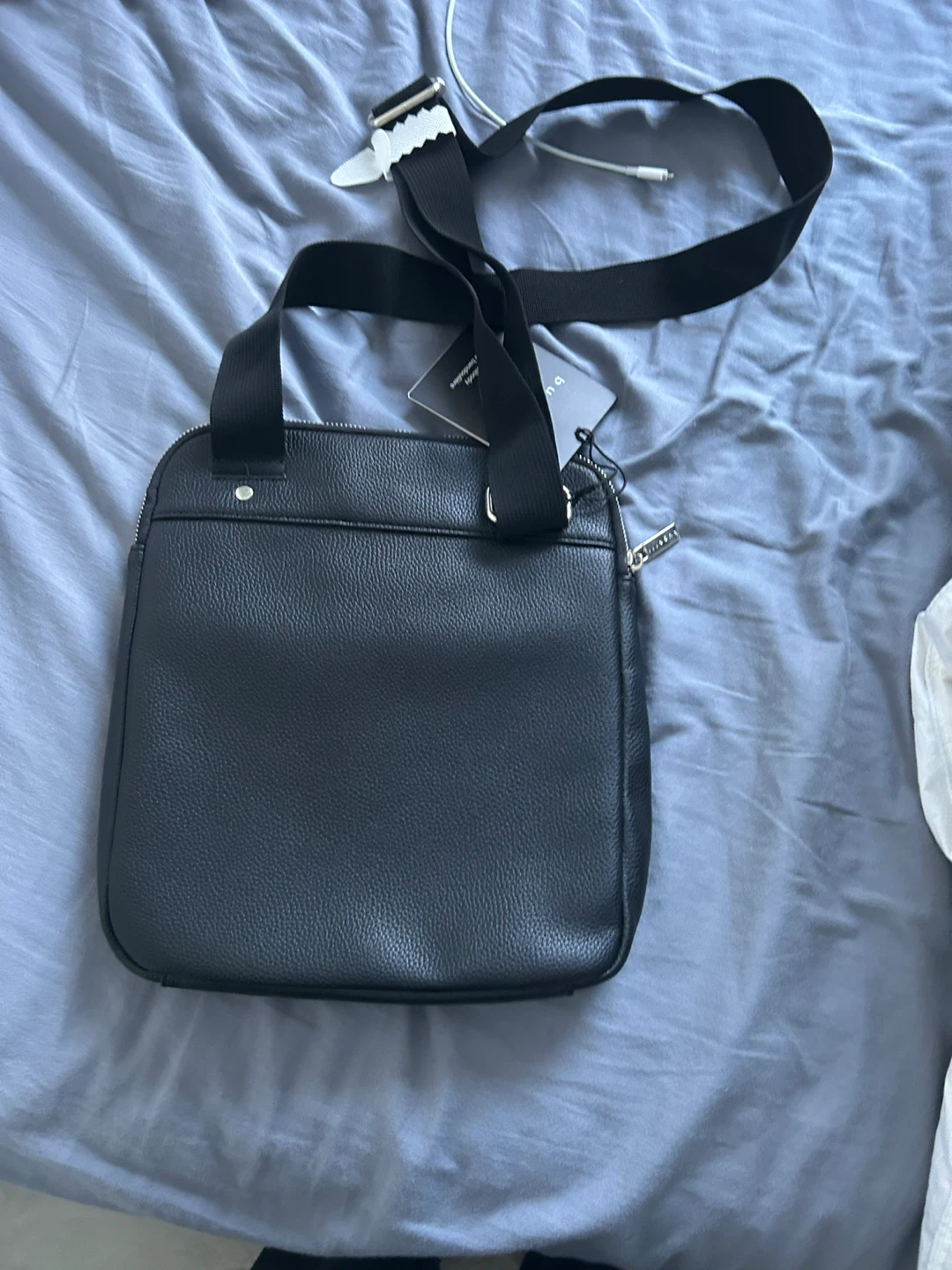 Bugatti Black Vegan Leather Crossbody Bag - photo 4