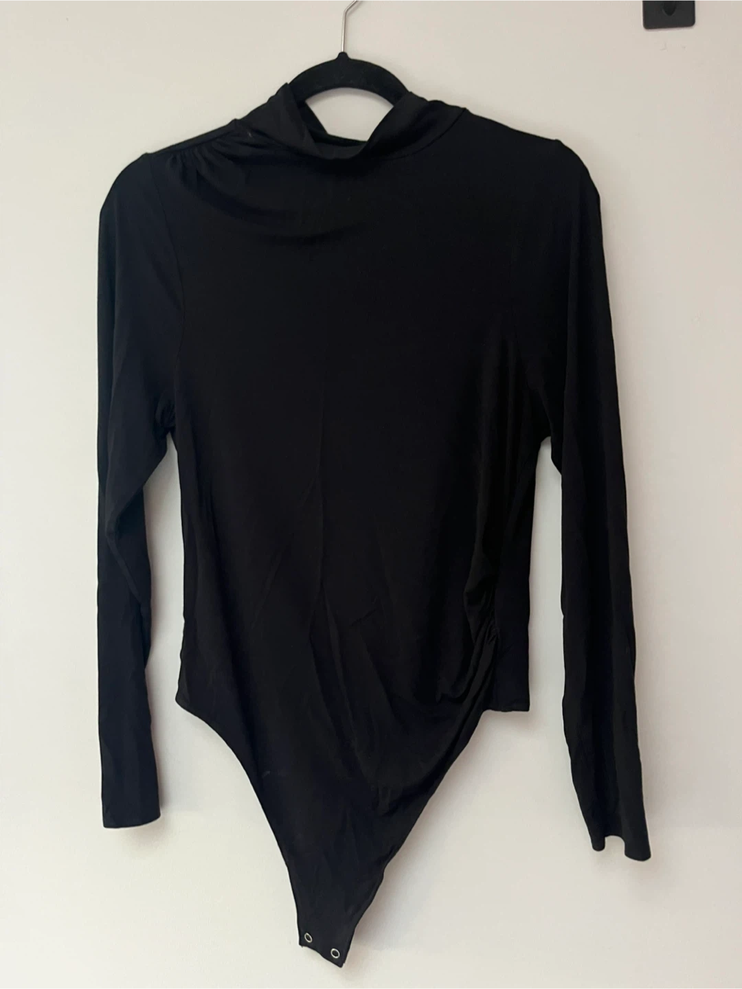 GOOD AMERICAN Black Mock Neck Bodysuit Size 4