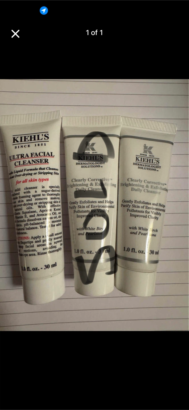 NEW Kiehl's Travel size Facial Cleansers