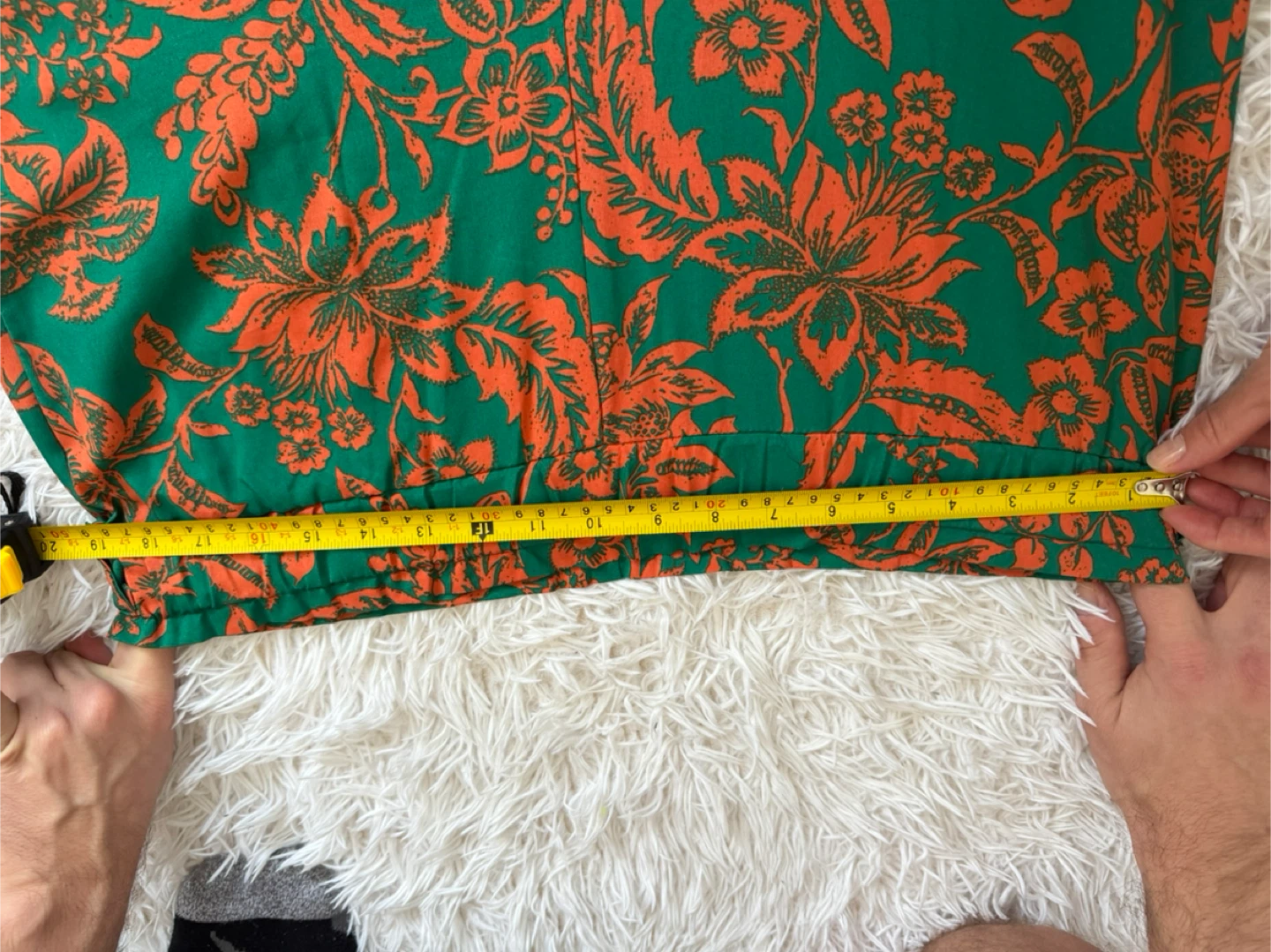 Green Floral Print Wide Leg Pants - photo 5