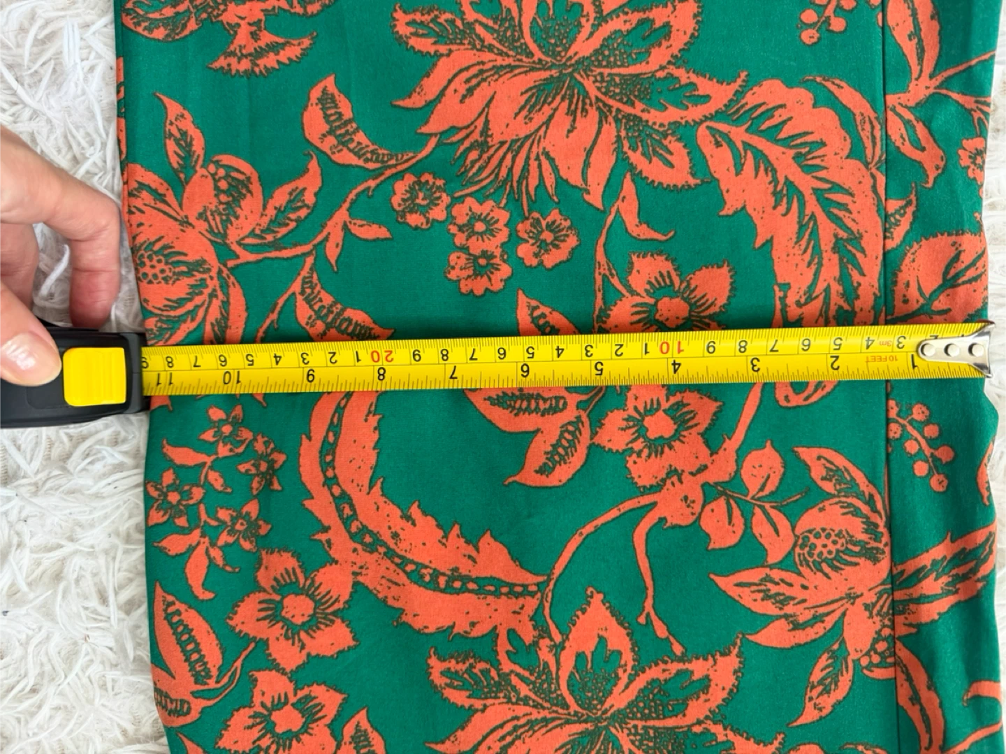 Green Floral Print Wide Leg Pants - photo 4