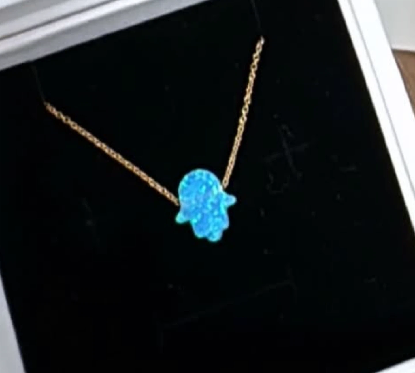 Gold plated Hamsa Hand Necklace $30