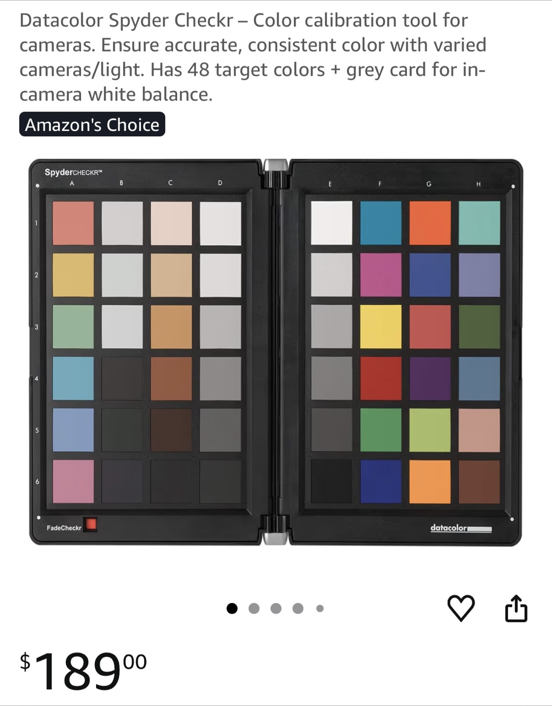 Datacolor SpyderCHECKR Color Calibration Tool - photo 3