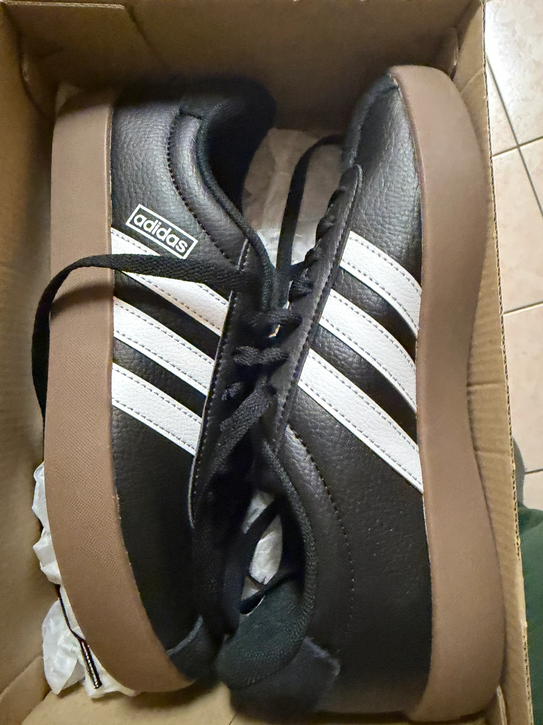Adidas Black White Stripes Shoes - photo 4