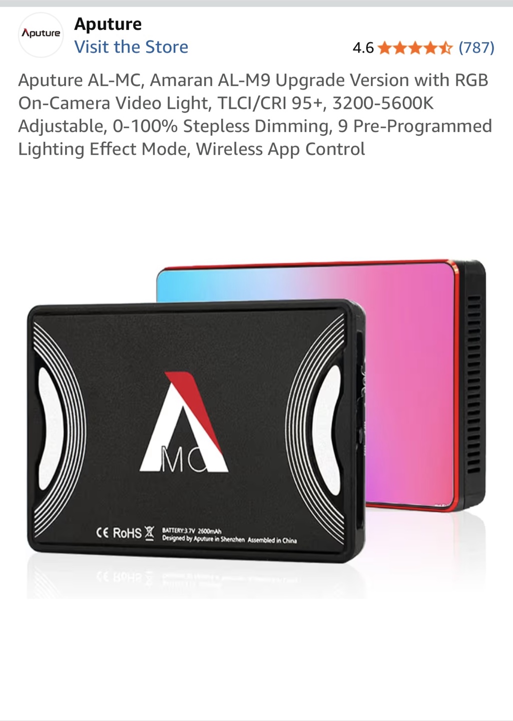 Aputure AL-MC LED Light