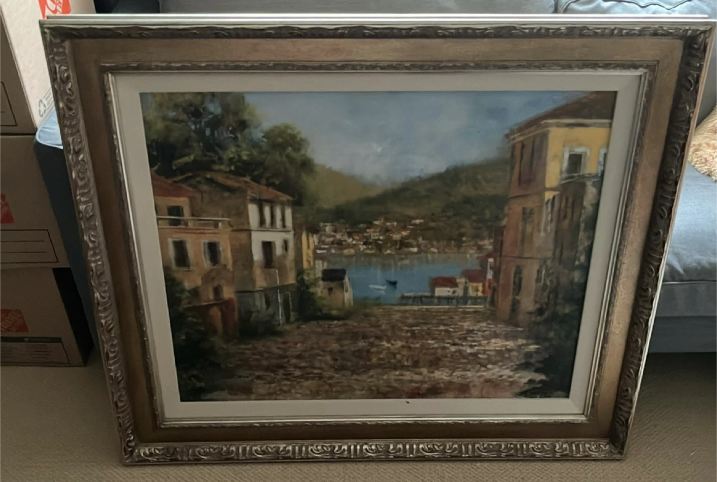 Michael Longo Cobblestone oil on canvas painting