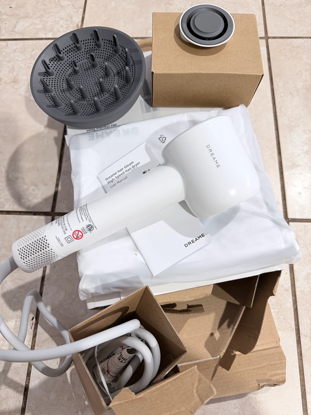 DREAMEl Gleam High-speed Hair Dryer - White - photo 4