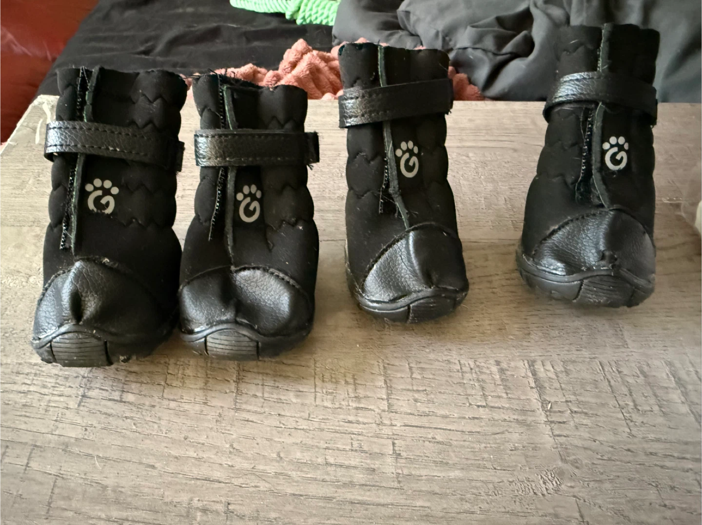 GF Pet Black Dog Boots - Size S