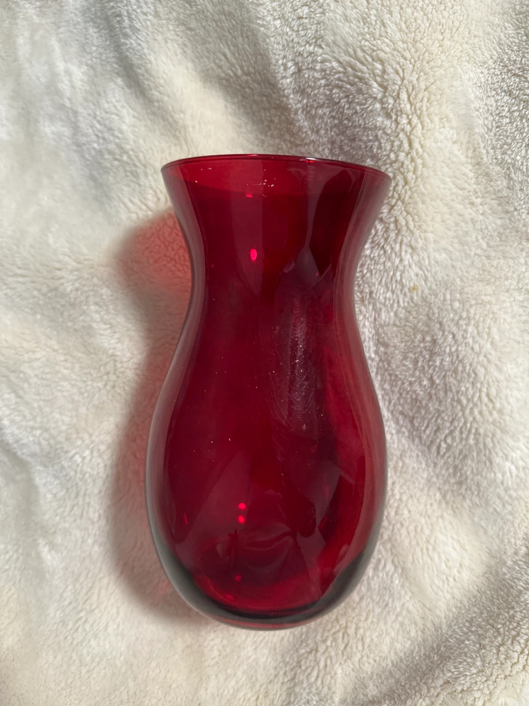 Red Glass Vase