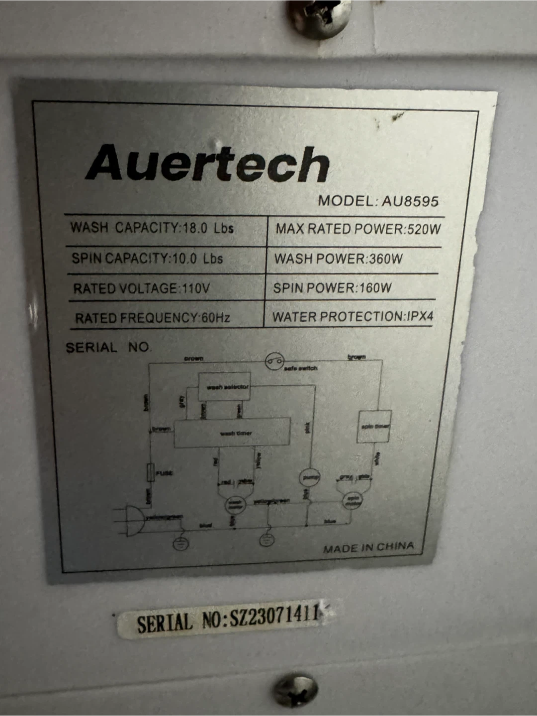 Auertech AU8595 Twin Tub Washing Machine - photo 3