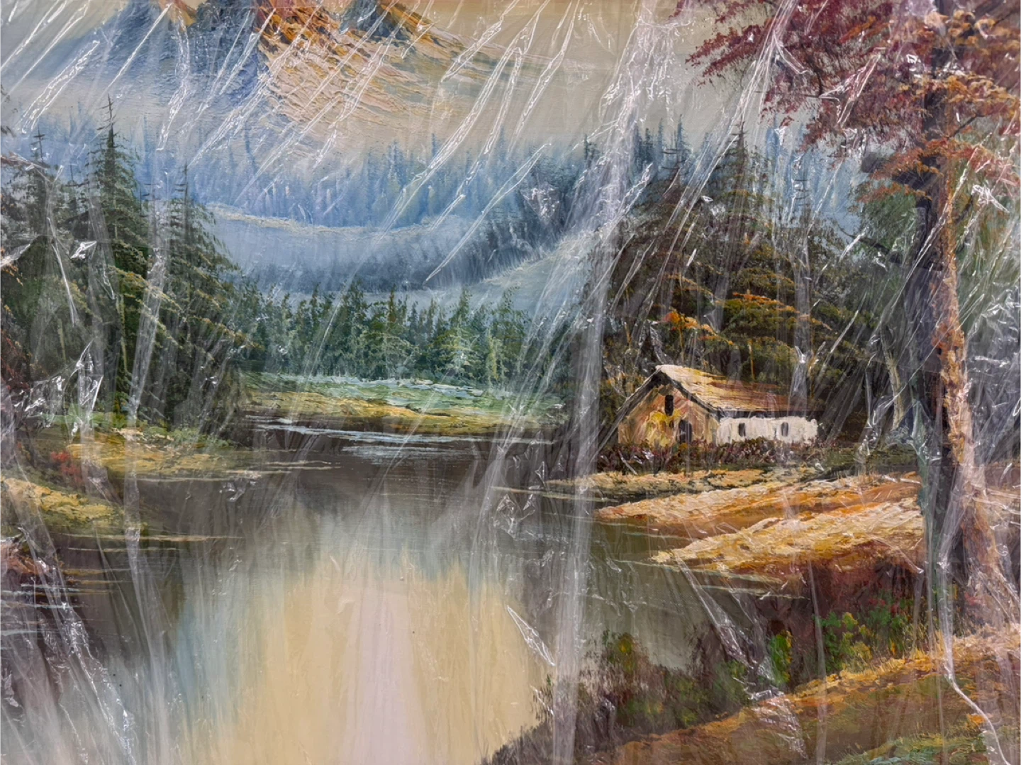 Framed Landscape Painting - Almost New