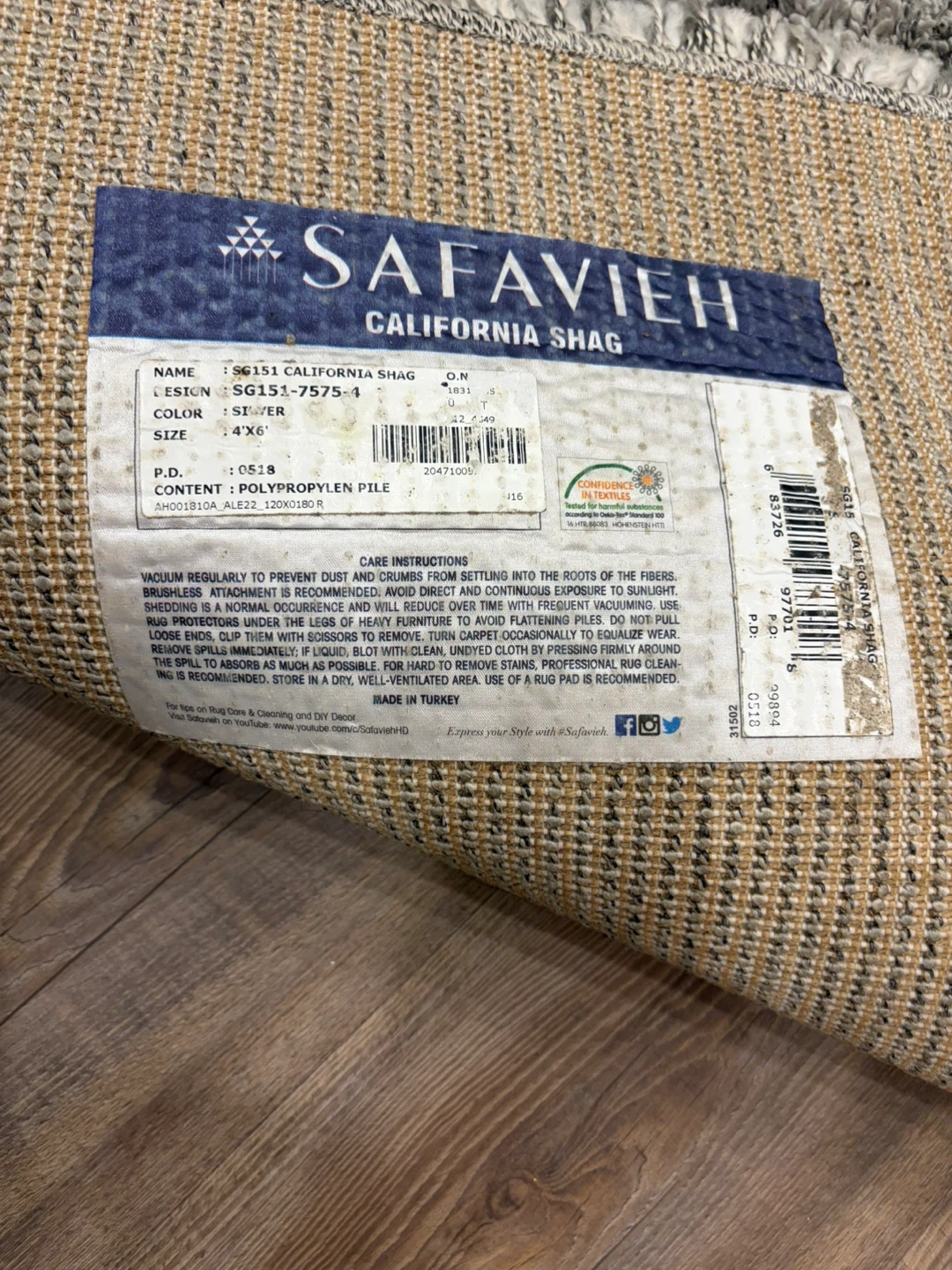 Safavieh California Shag Rug - Silver 4'x6' - photo 5