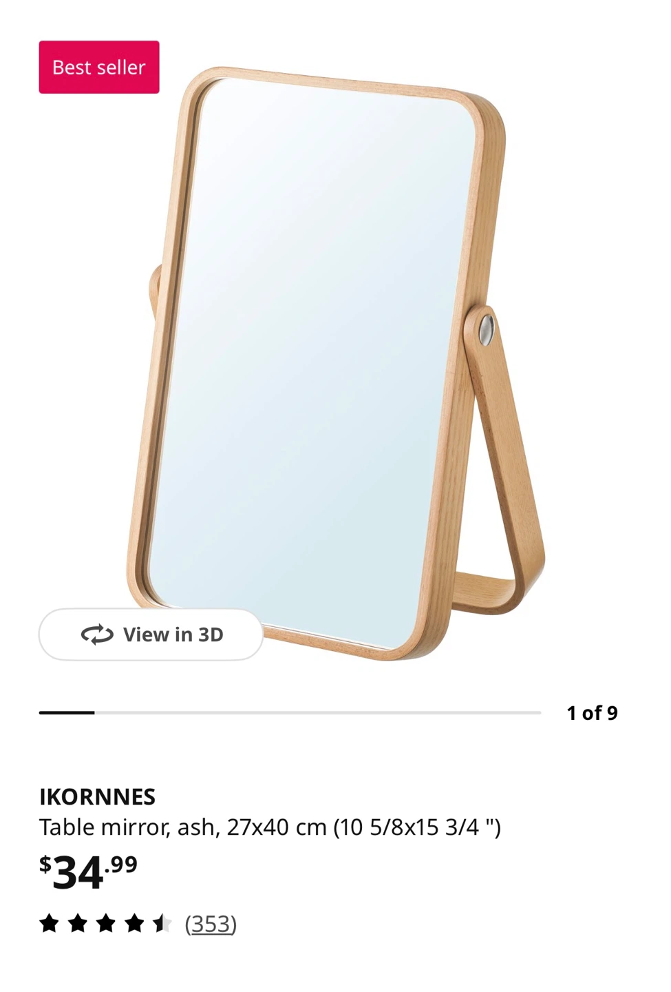 Ikea IKORNNES Table Mirror - photo 2