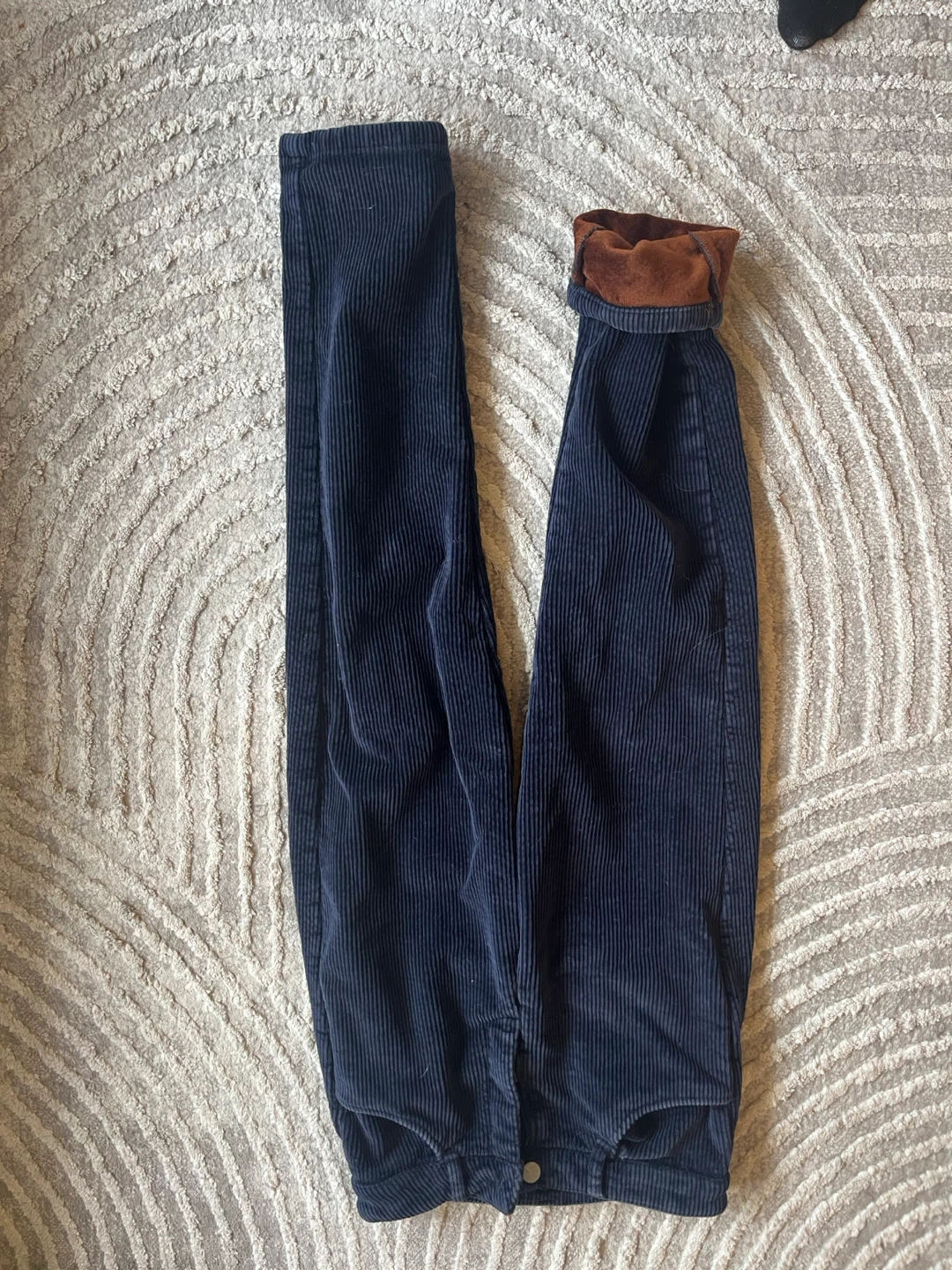 Navy Blue fleece Corduroy Pants