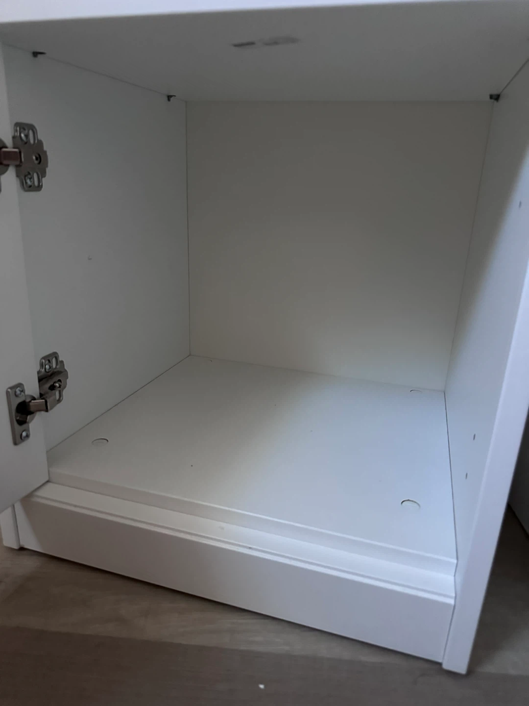 White Nightstand with Cabinet - photo 3