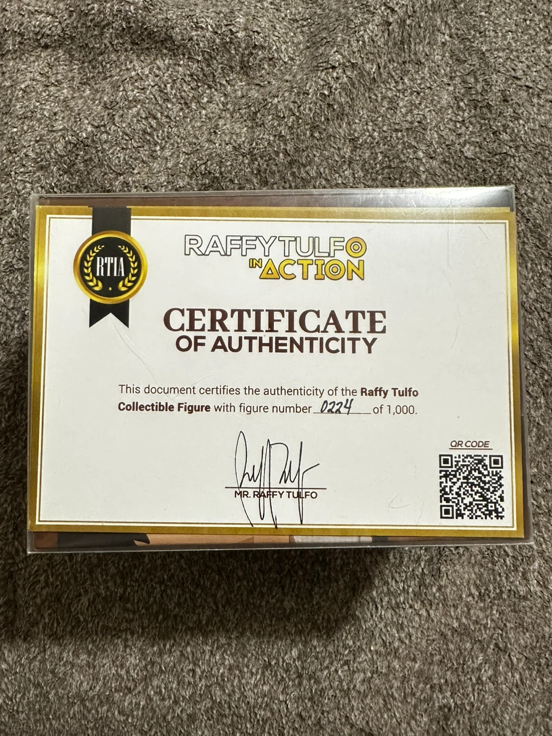 Raffy Tulfo in Action Collectible Figure Signed - photo 2