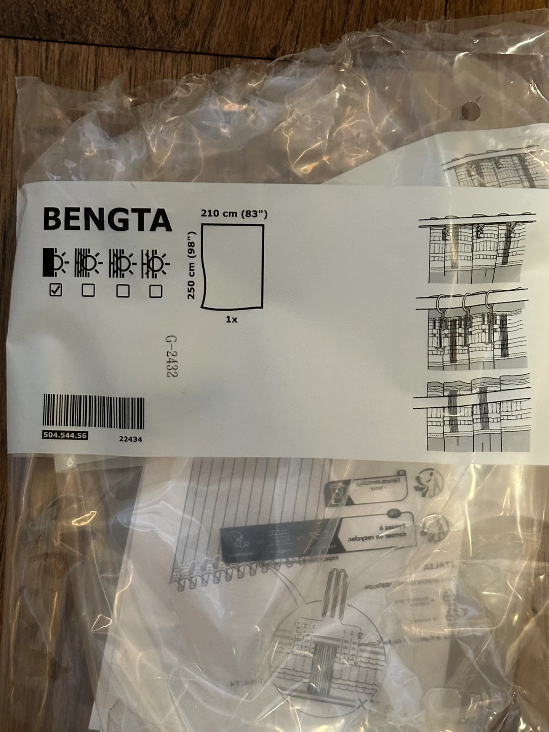 MOVING OUT SALE! [ IKEA BENGTA Curtainsx2 (210cm x 250cm)]