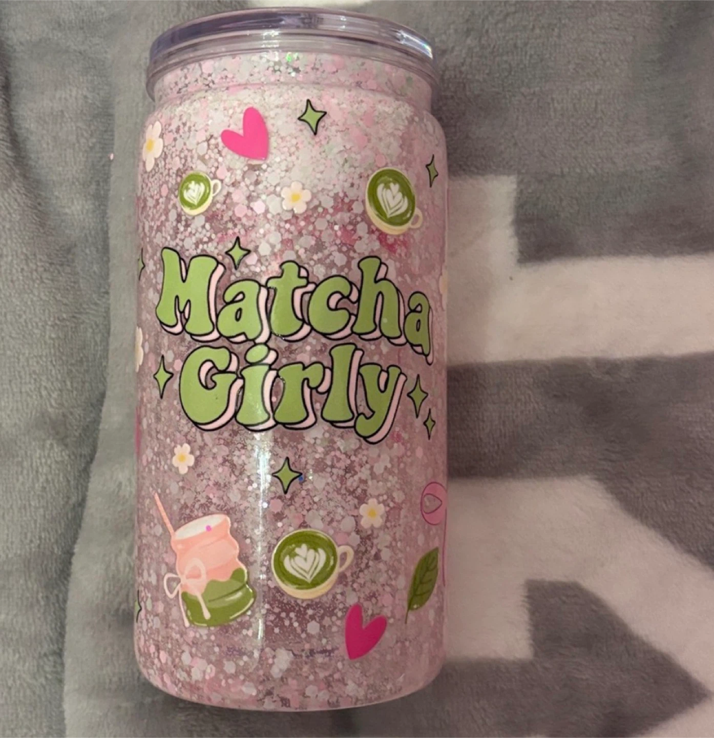 Matcha Girly Tumbler with Straw