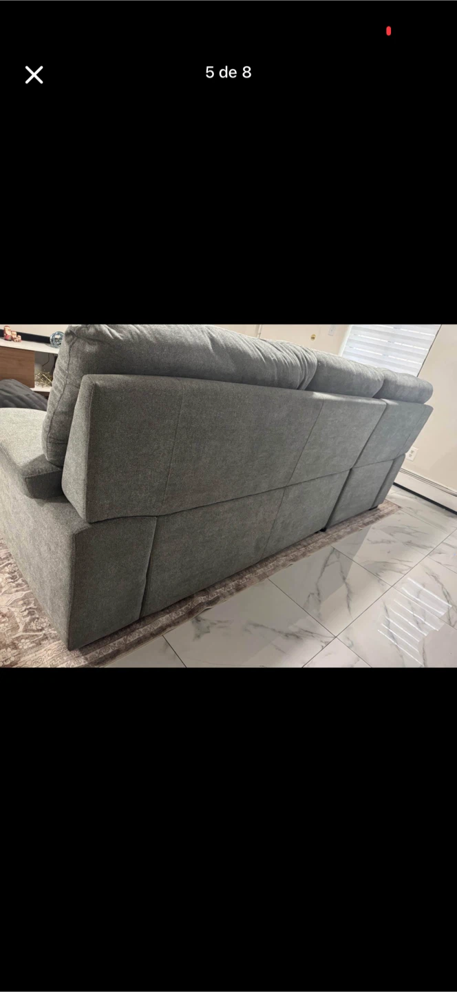 Gray Sectional Sofa with Recliners and Cup Holders - photo 4