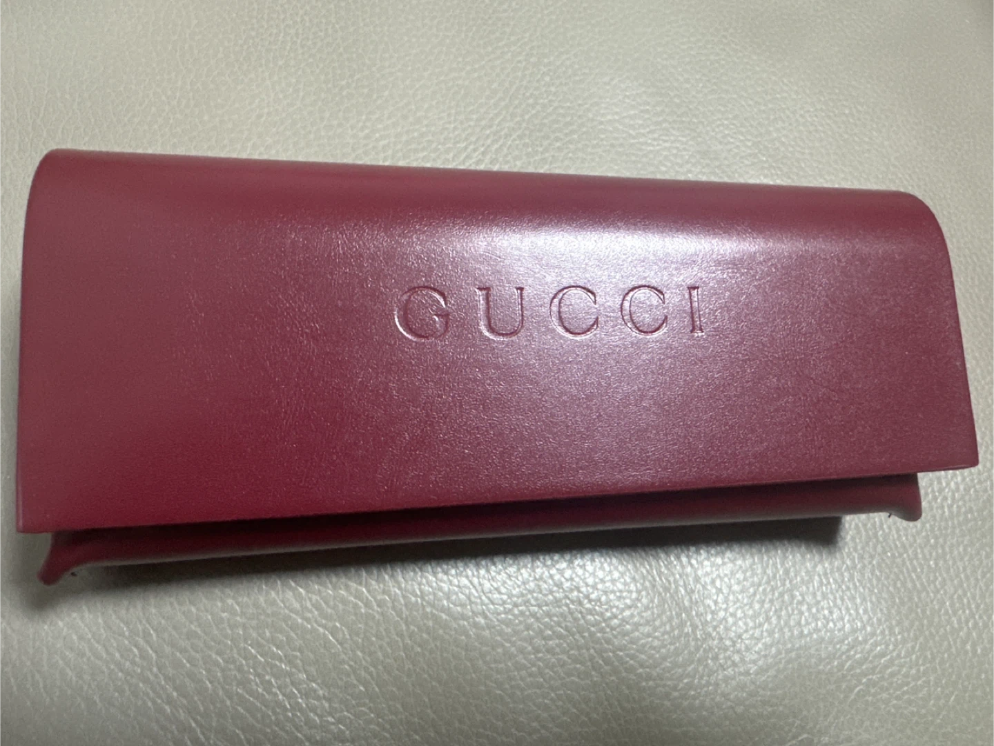 Gucci Burgundy Leather Eyeglasses Case