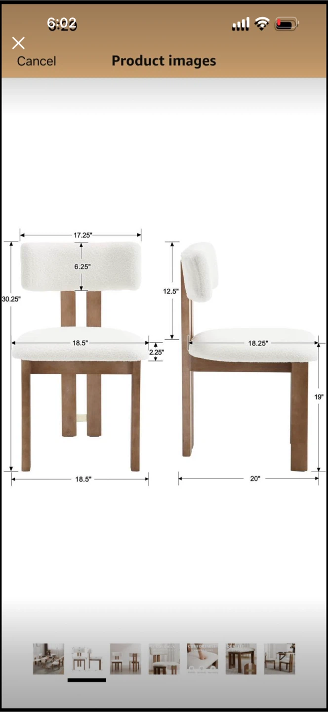 White Boucle Accent Chair - photo 2