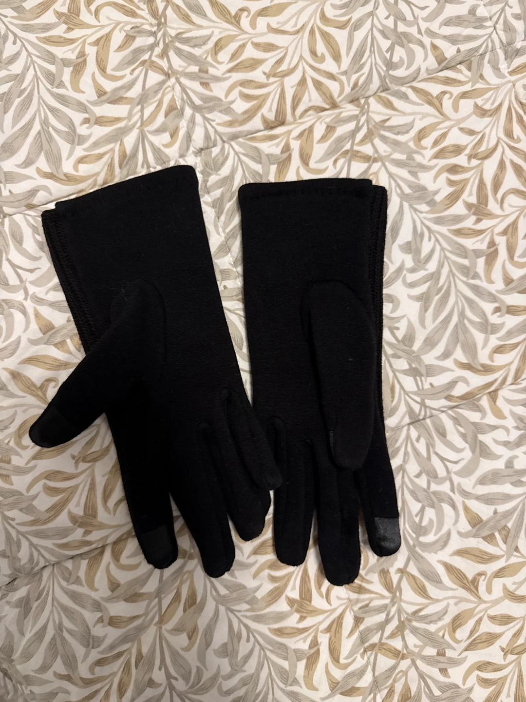 Black touchscreen gloves with bow detail - photo 2