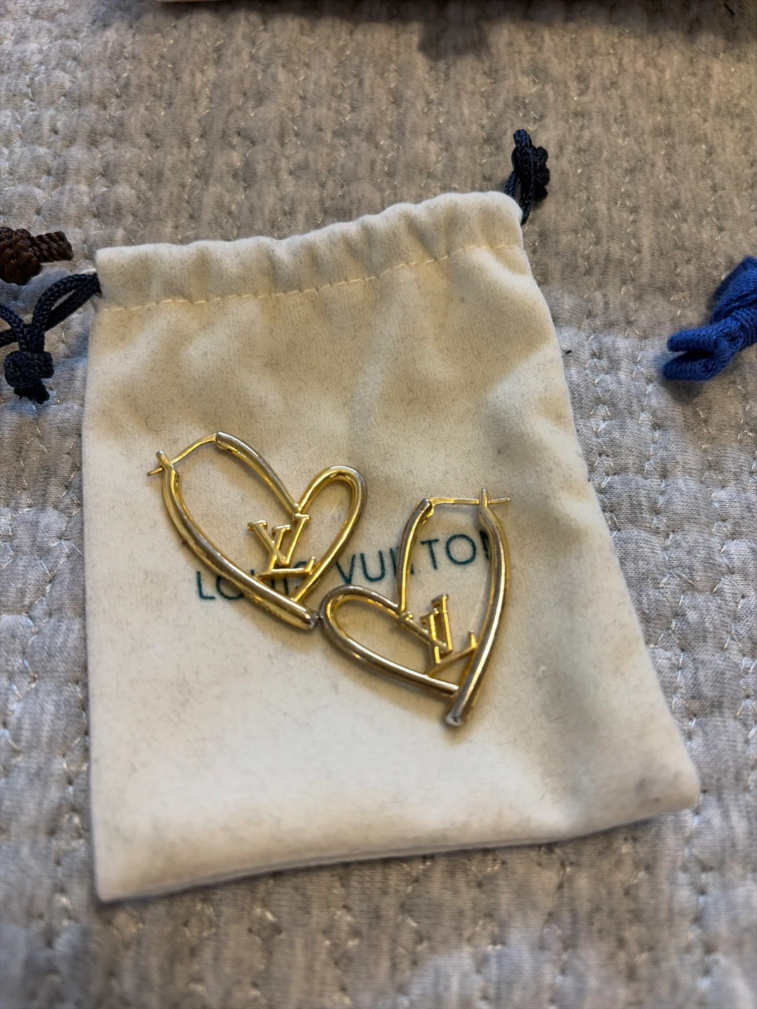 Louis Vuitton Heart Hoop Earrings