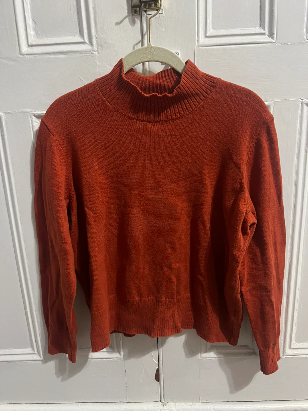 Old Navy Orange Mock Neck Sweater M Petite