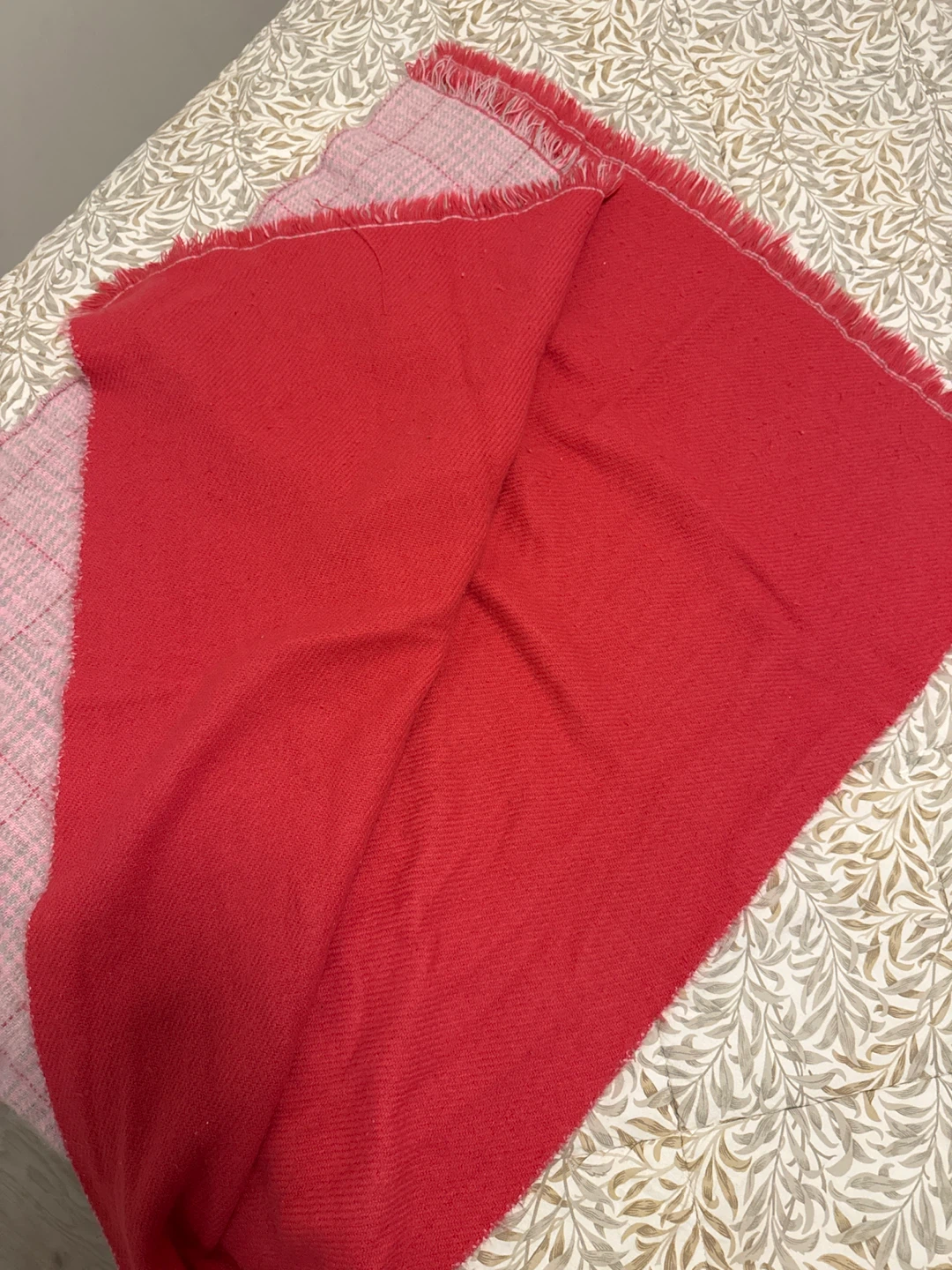 Reversible Plaid and Red Scarf - photo 2