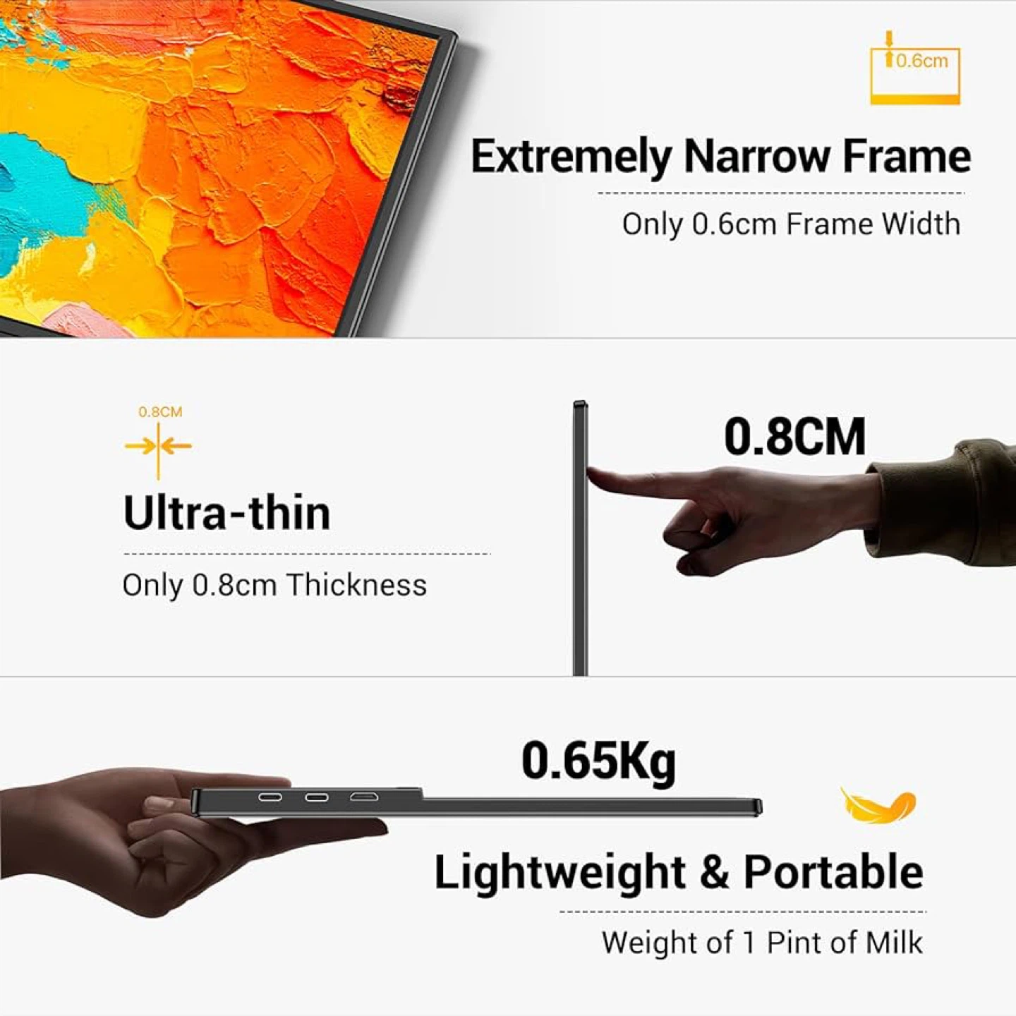 EVICIV 15.6" Full HD Portable Monitor - photo 3