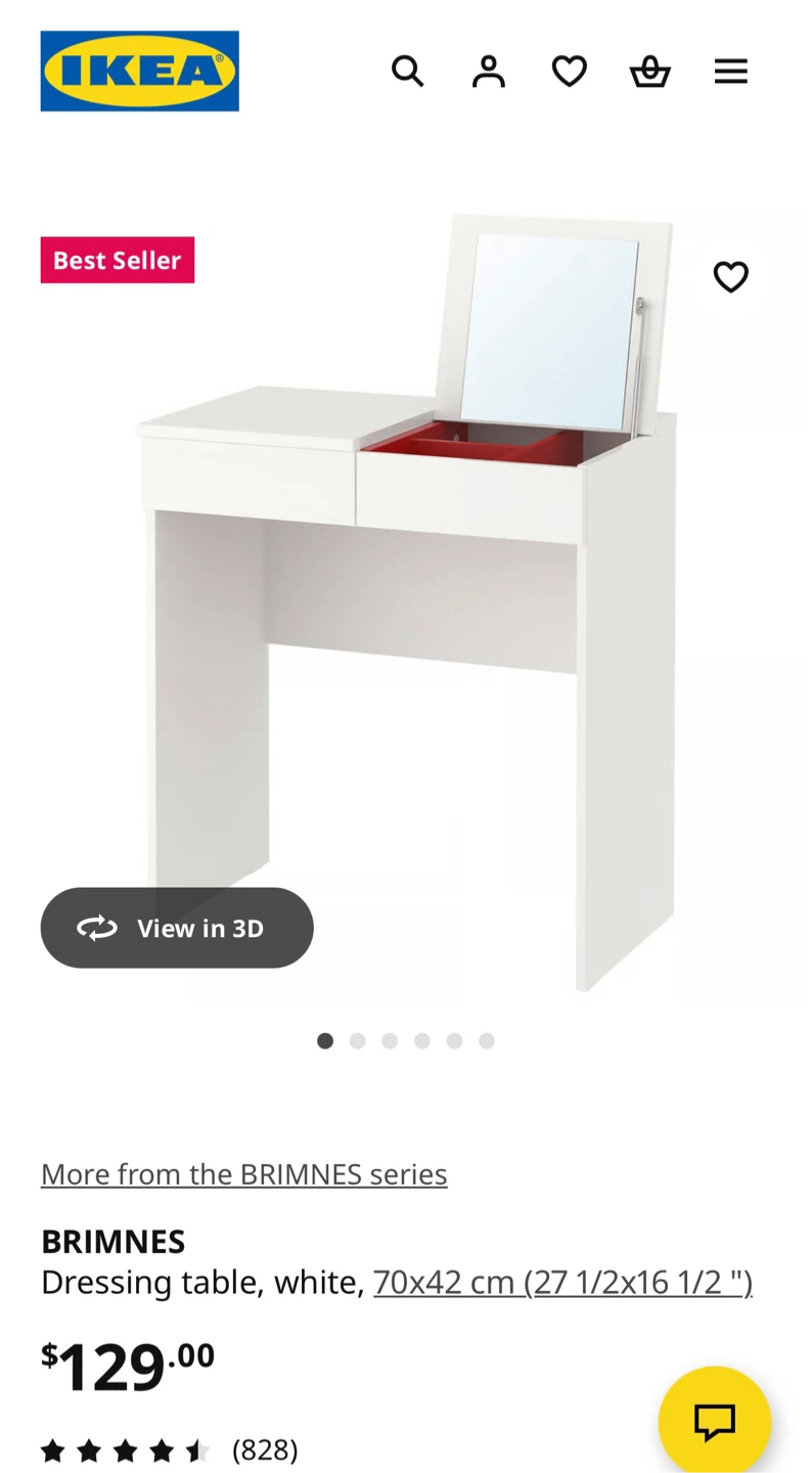 IKEA BRIMNES Dressing Table - White
