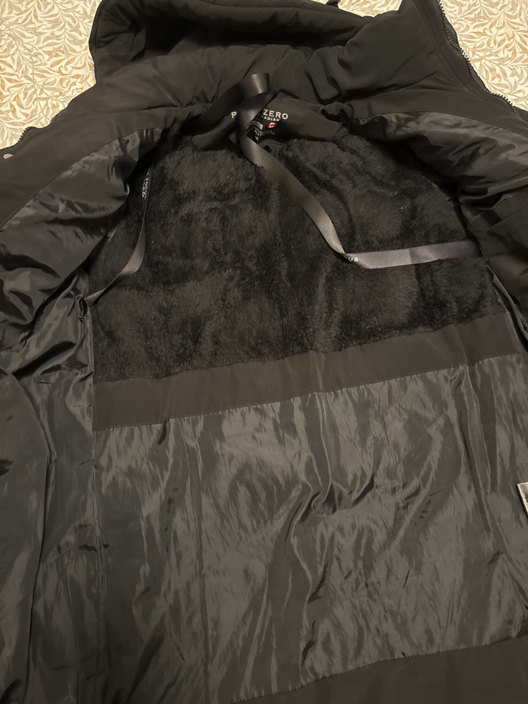 Black Puffer Jacket with Fur Lining - photo 2