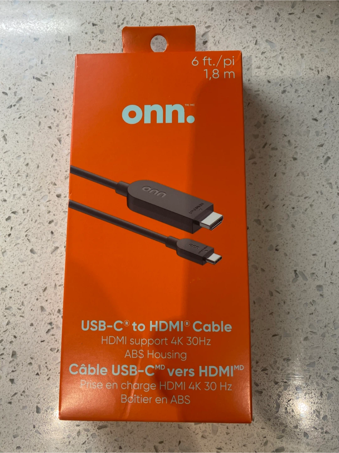 onn. USB-C to HDMI Cable - 6 ft