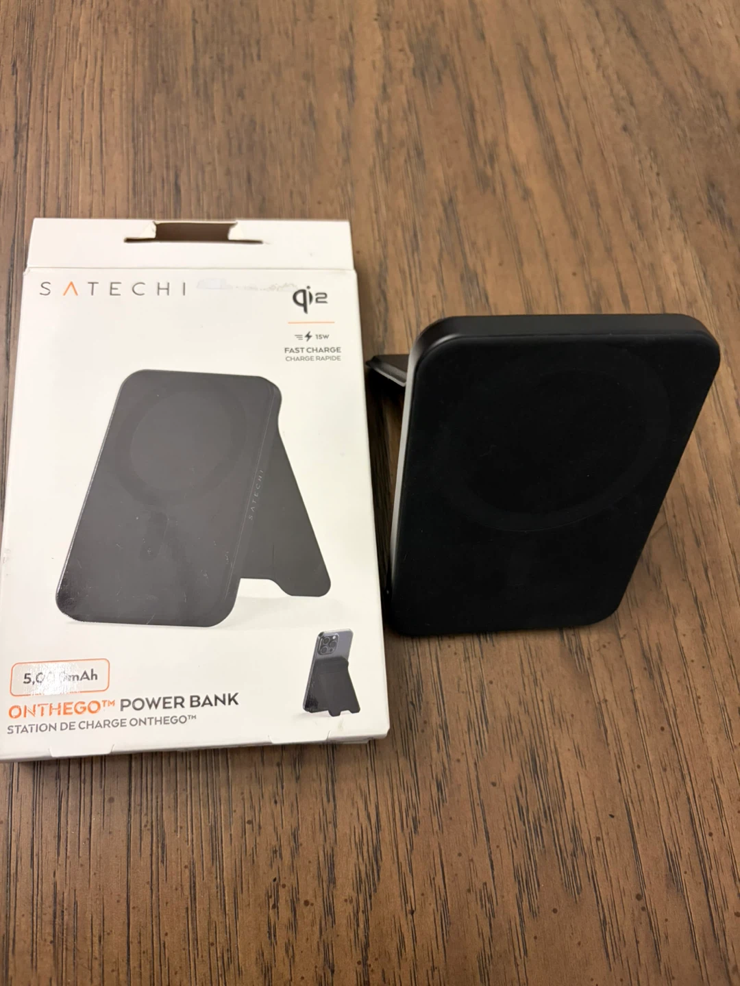 Satechi Onthego Qi2 Power Bank 5000mAh Black