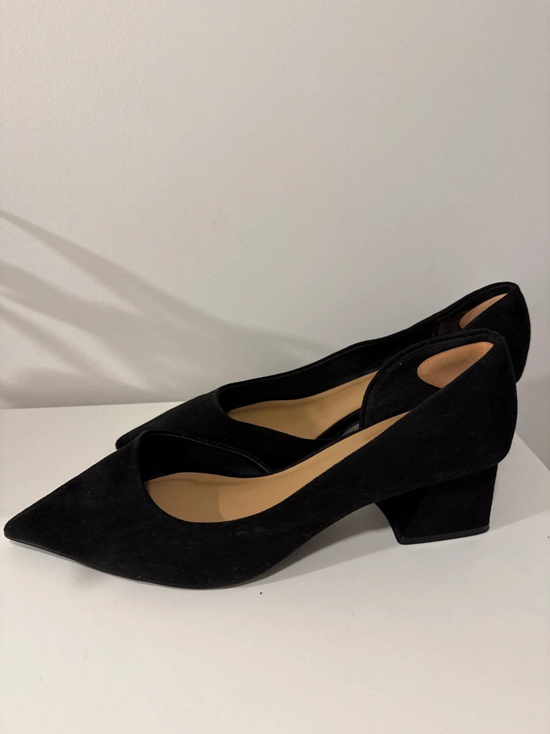 Call It Spring Black Suede D'Orsay Heels