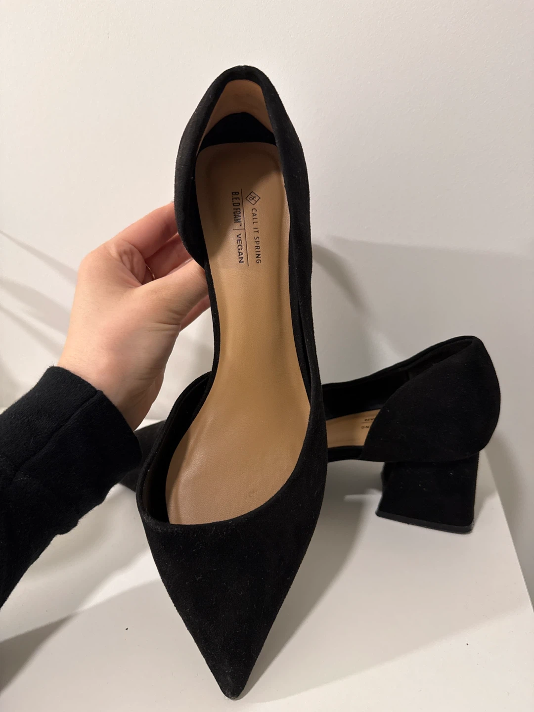 Call It Spring Black Suede D'Orsay Heels - photo 4