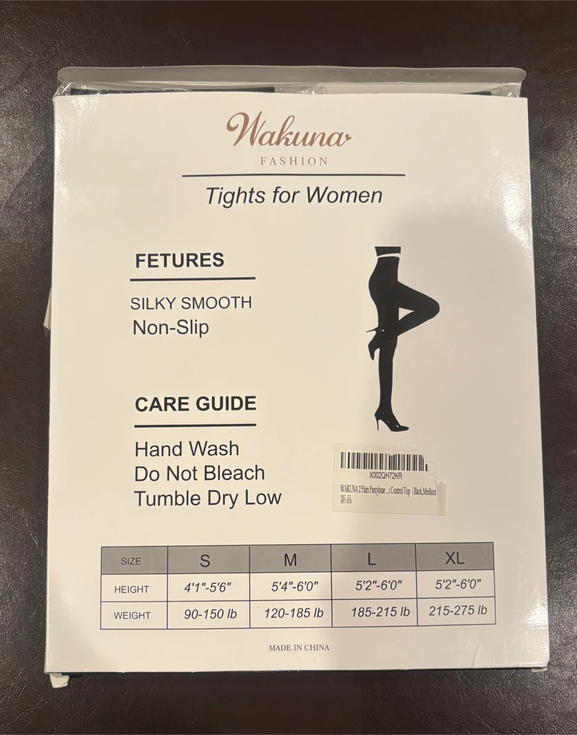 Wakuna Fashion 40D Tights for Women - Black, Medium (2 Pairs) - photo 2