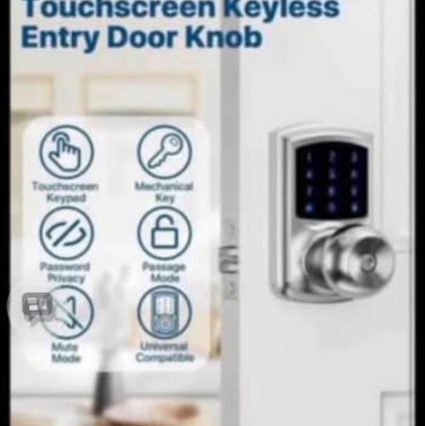 Touchscreen Keyless Entry Door Knob - photo 2