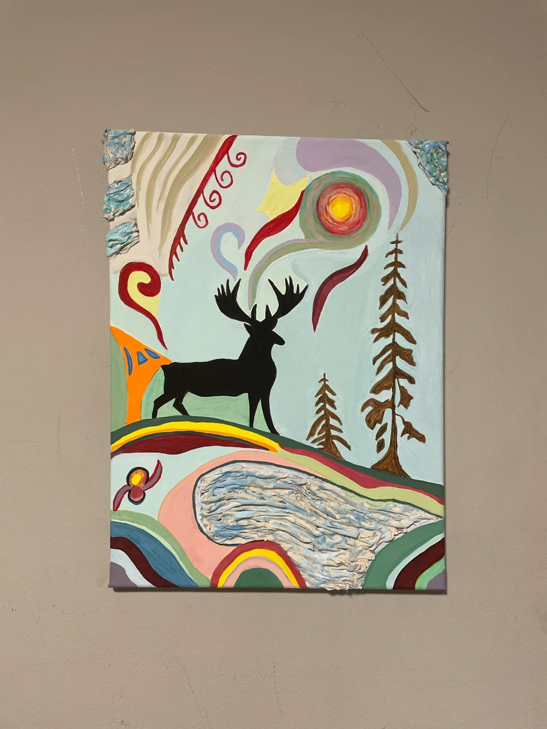 Original Acrylic Painting of Moose