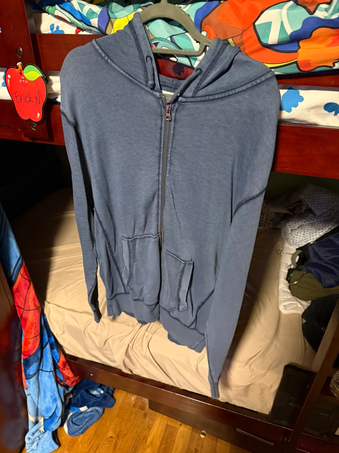 Old Navy Blue Garment-Dyed Zip-Up Hoodie - Size M - photo 2