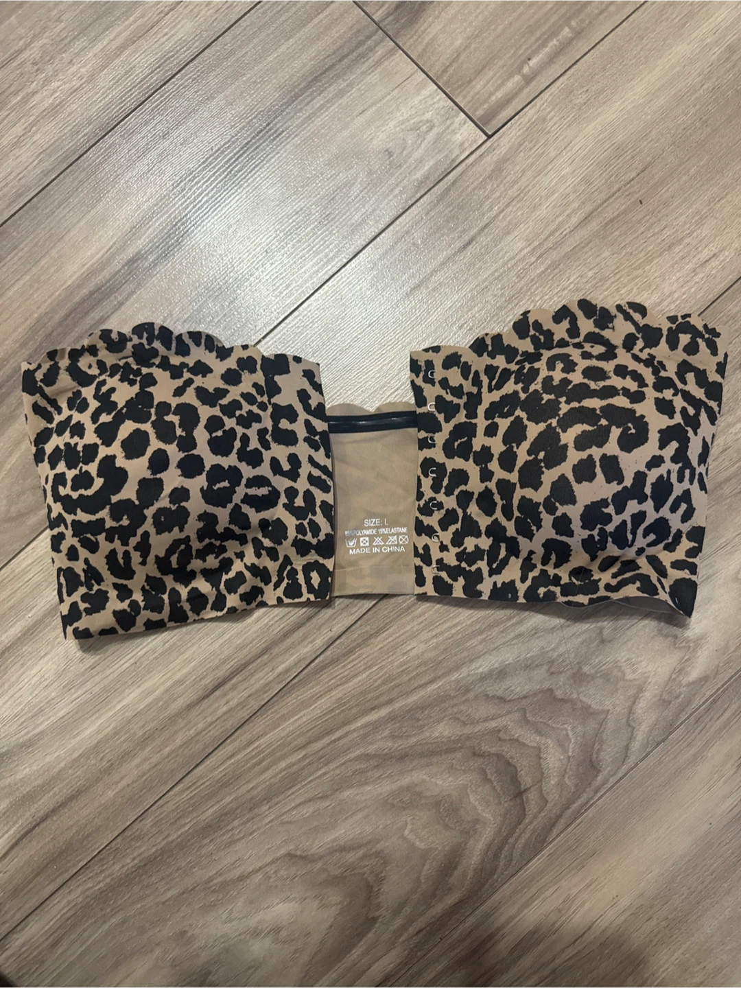 Leopard Print Strapless Bra - Size L - photo 2