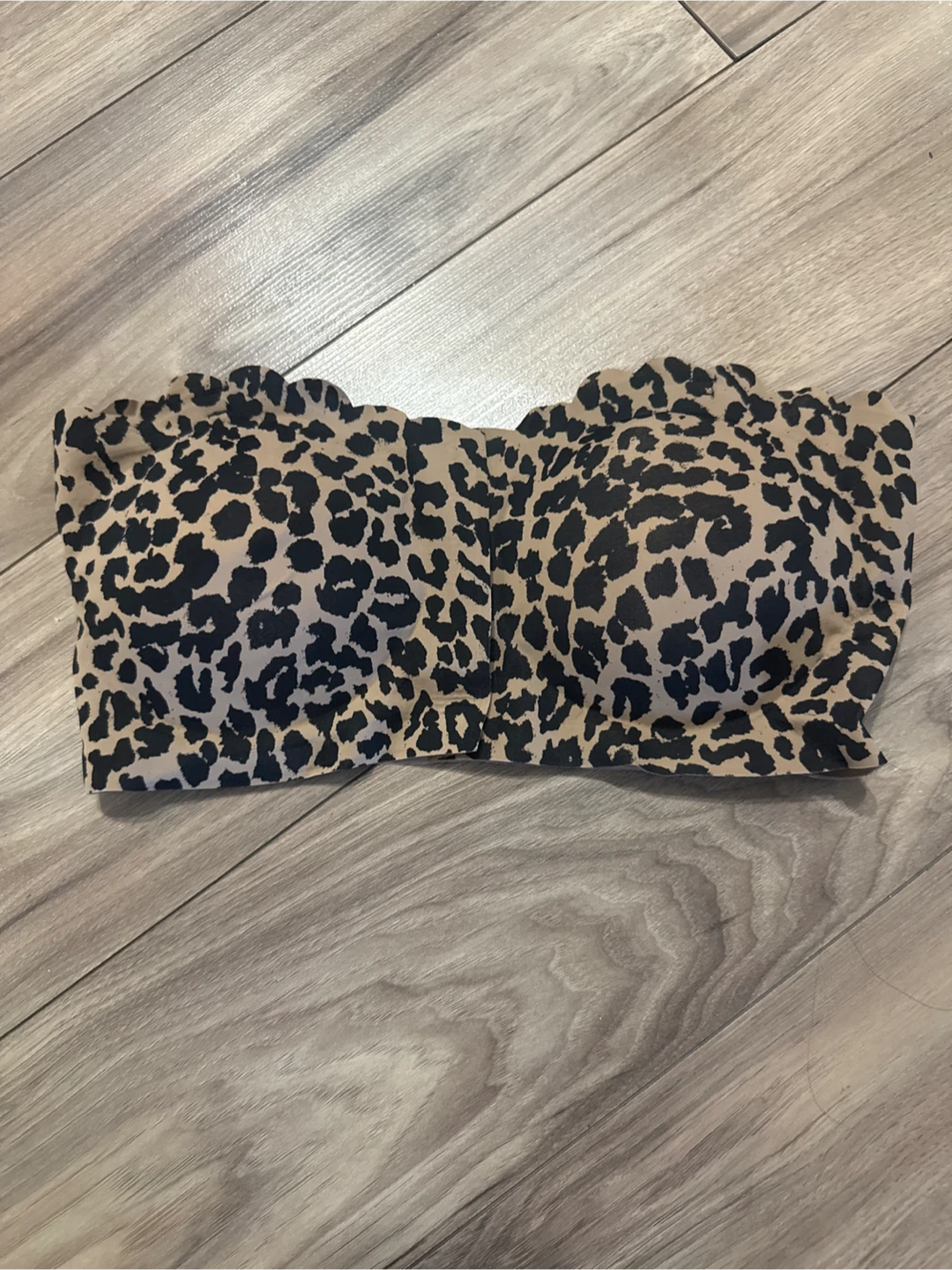 Leopard Print Strapless Bra - Size L